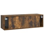 vidaXL Meuble TV mural Chêne fumé 98 x 31 x 30 cm Bois d'ingénierie