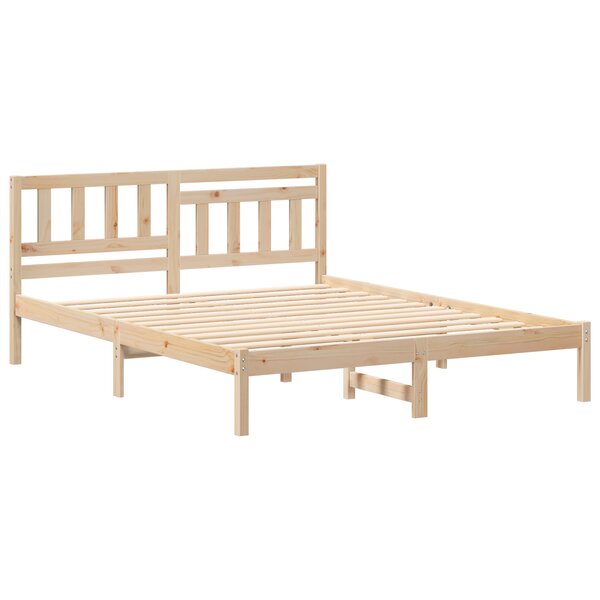 vidaXL Cadre de lit Marron 160 x 200 cm Bois massif en pin