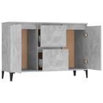 vidaXL Buffet gris béton 102x35x70 cm bois d'ingénierie
