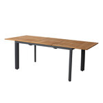 Table de jardin extensible brasilia gris aluminium 152/210 x 90 x 74 5cm