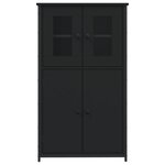 vidaXL Buffet haut noir 62x32x106 5 cm bois d'ingénierie