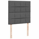 vidaXL Sommier à lattes de lit et matelas Gris foncé 90x190 cm Tissu