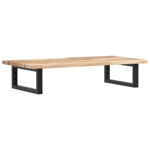 vidaXL Étagère de vasque murale acier et bois massif d'acacia