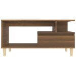 vidaXL Table basse Chêne marron 90x49x45 cm Bois d'ingénierie