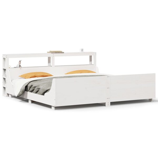 vidaXL Cadre de lit sans matelas blanc 180x200 cm bois massif de pin