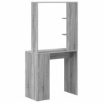 vidaXL Bureau Sonoma gris 78.5 x 37 x 154.5 cm Bois d'ingénierie
