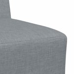 vidaXL Canapé modulaire sans accoudoirs Gris clair 55 cm Tissu