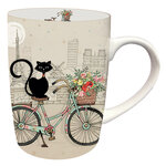 Tasse chat à vélo en porcelaine par kiub