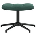 vidaXL Chaise de relaxation avec tabouret Vert foncé Velours