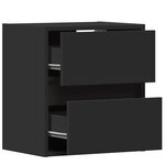 vidaXL Meubles TV muraux avec lumières LED 2 Pièces noir 41x31x45 cm