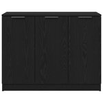 Buffet vidaXL Noir Chêne 90 5x30x70 cm Bois d'ingénierie