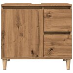 vidaXL Armoire lavabo chêne artisanal 65x33x60 cm bois d'ingénierie