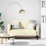 vidaXL Canapé causeuse crème 110 cm similicuir