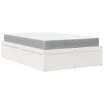 vidaXL Lit avec matelas blanc 120x190 cm bois massif de pin