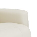 vidaXL Fauteuil inclinable avec repose-pieds crème similicuir