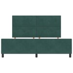 vidaXL Cadre de lit avec tête de lit Vert foncé 180 x 200 cm Velours