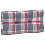 vidaXL Coussins de palette lot de 5 motif à carreaux rouge tissu