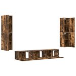 vidaXL Ensemble de meubles TV 7 Pièces Chêne fumé Bois d'ingénierie