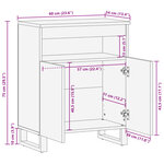 vidaXL Buffet 60x34x75 cm bois de manguier massif brut