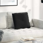 vidaXL Coussin de Dos Noir 50 x 45 cm Tissu en velours côtelé