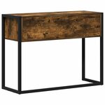 vidaXL Table d'appoint Chêne Fumé 100 x 36 x 75 cm Bois d'ingénierie