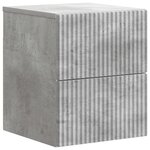 vidaXL Cabinet de chevet mural Gris béton 33 x 34 5 x 40 cm