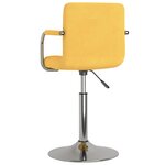 vidaXL Chaise de salle à manger Jaune Tissu