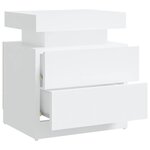 vidaXL Table de chevet Blanc 45x35x52 cm Aggloméré