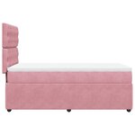 vidaXL Sommier à lattes de lit avec matelas Rose 90x200 cm Velours