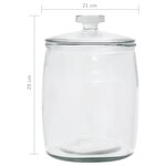 vidaXL Pots de conservation en verre avec couvercle 2 Pièces 8000 ml