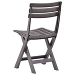 vidaXL Chaises de jardin pliables lot de 2 Plastique Mocha