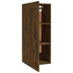 vidaXL Armoire suspendue Chêne fumé 35x34x90 cm Bois d'ingénierie