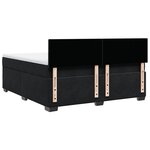 vidaXL Sommier à lattes de lit avec matelas Noir 180x200 cm Velours
