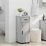 vidaXL Cabinet de salle de bain avec porte Gris Sonoma 30 x 35 x 80 cm