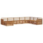 vidaXL Ensemble de canapés d'extérieur 8 Pièces Naturel
