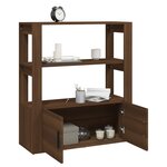 vidaXL Buffet Chêne marron 80x30x90 cm Bois d'ingénierie