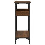 vidaXL Table console avec étagère chêne marron 100x29x75 cm