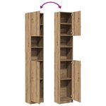 vidaXL Meuble de salle de bain Chêne artisanal 32x25 5x190 cm Bois d'ingénierie