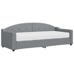 vidaXL Lit de jour avec matelas gris clair 80x200 cm tissu