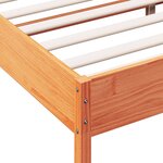 vidaXL Cadre de lit sans matelas cire marron 140x200cm bois pin massif
