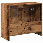 vidaXL Cabinet de salle de bain avec porte Bois Ancien 63 x 29 x 55 cm