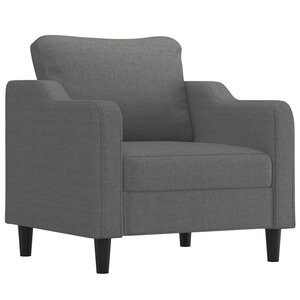 vidaXL Fauteuil Gris foncé 60 cm Tissu