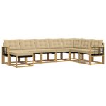 vidaXL Ensemble de canapés d'extérieur 8 pc Blanc et Beige