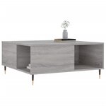 vidaXL Table basse sonoma gris 80x80x36 5 cm bois d'ingénierie