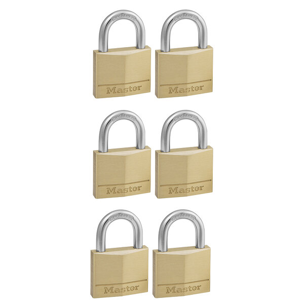 Lot de 6 Cadenas à Clé en Laiton  Doré  6 x 4 x 1 3 cm
