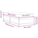 vidaXL Lit avec matelas blanc 90x190 cm bois massif de pin