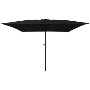 vidaXL Parasol de jardin Noir 295 x 295 x 245 cm Polyester et Acier