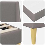 vidaXL Cadre de lit avec matelas avec tête de lit Polyester