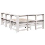 vidaXL Lit bibliothèque sans matelas blanc 140x190 cm bois pin massif