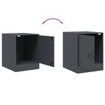 vidaXL Tables de chevet 2 Pièces anthracite 34 5x39x44 cm acier